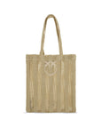 PINKO Beige Raffia Shoulder Bag