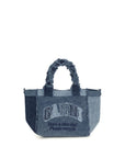 Ganni Blue Cotton Handbag