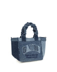 Ganni Blue Cotton Handbag