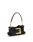 Balmain Black Calf Leather Bos Taurus Shoulder Bag
