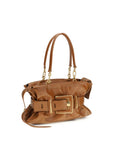 Balmain Brown Calf Leather Bos Taurus Handbag