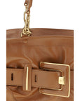 Balmain Brown Calf Leather Bos Taurus Handbag