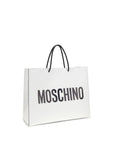 Moschino White Calf Leather Bos Taurus Shoulder Bag