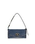 Valentino Garavani Blue Cotton Shoulder Bag