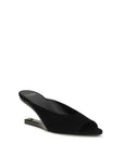 Balmain Black Goatskin Mules