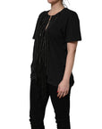Dsquared² Black Chain Embellished Cotton Short Sleeve T-shirt