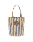 Valentino Garavani Multicolor Raffia Backet Bag