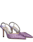 Jimmy Choo Purple Plastic Stiletto Heel Sandals