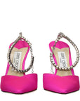 Jimmy Choo Pink Satin Stiletto Heel Sandals