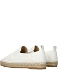 Jimmy Choo White Leather Espadrilles