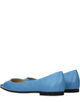 Jimmy Choo Light Blue Leather Ballet Flats
