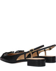 Valentino Garavani Black Leather Ballet Flats