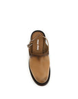 Miu Miu Brown Calf Leather Bos Taurus Mules