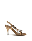 Miu Miu Brown Calf Leather Bos Taurus Stiletto Heel Sandals