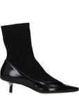 Jacquemus Black Leather Ankle Boots
