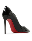 Christian Louboutin Black Patent Leather Hot Chick Pumps 100