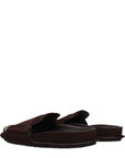 Jacquemus Brown Leather Slippers