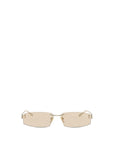 Balenciaga Beige Metal Sunglasses
