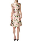 Dolce & Gabbana Light Pink LilyPrint Sleeveless Sheath Dress
