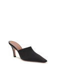 Amina Muaddi Black Silk Sandals