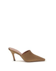 Amina Muaddi Brown Silk Sandals