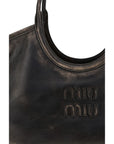 Miu Miu Brown Calf Leather Bos Taurus Shoulder Bag