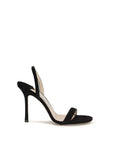 Jimmy Choo Black Calf Leather Bos Taurus Stiletto Heel Sandals