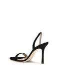 Jimmy Choo Black Calf Leather Bos Taurus Stiletto Heel Sandals