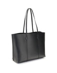 Tory Burch Black Calf Leather Bos Taurus Handbag