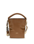 Burberry Brown Calf Leather Bos Taurus Backet Bag