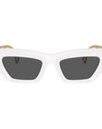 Versace White Acetate Sunglasses