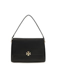 Tory Burch Black Calf Leather Bos Taurus Shoulder Bag