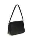 Tory Burch Black Calf Leather Bos Taurus Shoulder Bag