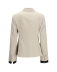 Max Mara Beige Wool Oves Aries Blazer