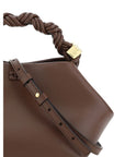 Ganni Brown Calf Leather Bos Taurus Handbag