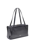 Jil Sander Black Calf Leather Bos Taurus Shoulder Bag