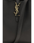 Saint Laurent Black Calf Leather Bos Taurus Backet Bag