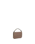Valentino Garavani Beige Calf Leather Bos Taurus Shoulder Bag