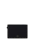 Valentino Garavani Black Calf Leather Bos Taurus Clutch Bag