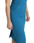 Dolce & Gabbana Blue Virgin Wool Casual Dress