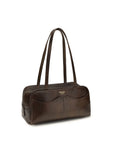 Prada Brown Calf Leather Bos Taurus Shoulder Bag