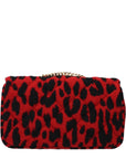Versace Red Wool Shoulder Bag