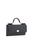 Dolce & Gabbana Black Calf Leather Bos Taurus Shoulder Bag
