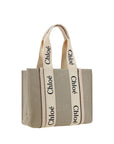 Chloé Beige Linen Handbag