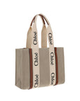 Chloé Beige Linen Handbag