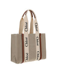 Chloé Beige Linen Handbag