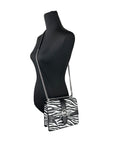 Michael Kors Greenwich Small Print Logo Crossbody Tote Chain Bag Black/White $498