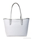 Michael Kors Jet Set Travel Girls Medium Signature Carryall Tote White MK