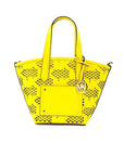 Michael Kors Kimber Small Daffodil Leather 2-In-1 Zip Tote Messenger Bag Purse