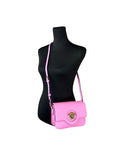 Versace La Medusa Pink Leather Shoulder Crossbody Bag Purse